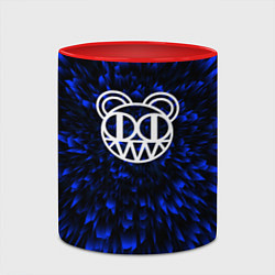 Кружка 3D Radiohead blue energy, цвет: 3D-белый + красный — фото 2
