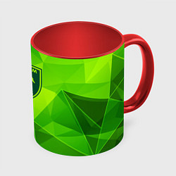 Кружка 3D West Ham green poly, цвет: 3D-белый + красный