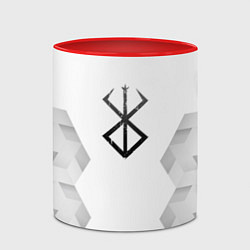Кружка 3D Berserk white poly, цвет: 3D-белый + красный — фото 2