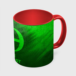 Кружка 3D Blue Exorcist - green gradient, цвет: 3D-белый + красный