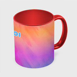 Кружка цветная Inzoi розово-оранжевый фон