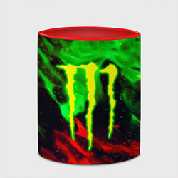 Кружка 3D Monster energy огонь лого, цвет: 3D-белый + красный — фото 2