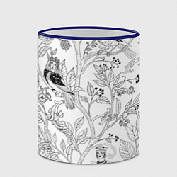 Кружка 3D Птицы Сирин, цвет: 3D-синий кант — фото 2