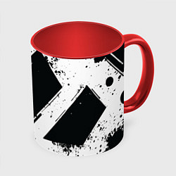 Кружка 3D Color black white, цвет: 3D-белый + красный