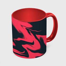 Кружка 3D Color black red, цвет: 3D-белый + красный