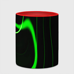 Кружка 3D Color green light green black, цвет: 3D-белый + красный — фото 2