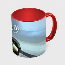Кружка 3D Lamborghini - motorsport extreme, цвет: 3D-белый + красный