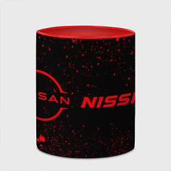 Кружка 3D Nissan - red gradient по-горизонтали, цвет: 3D-белый + красный — фото 2