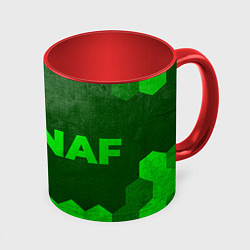 Кружка 3D FNAF - green gradient по-горизонтали, цвет: 3D-белый + красный