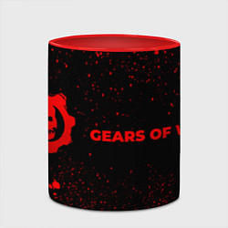 Кружка 3D Gears of War - red gradient по-горизонтали, цвет: 3D-белый + красный — фото 2