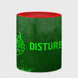 Кружка 3D Disturbed - green gradient по-горизонтали, цвет: 3D-белый + красный — фото 2