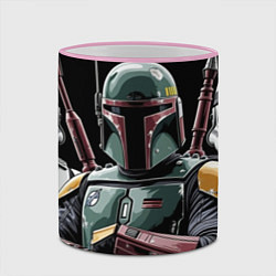 Кружка 3D Боба Фетт звездные войны, цвет: 3D-розовый кант — фото 2
