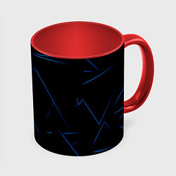 Кружка 3D Color blue line, цвет: 3D-белый + красный