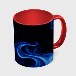 Кружка 3D Color blue smoke, цвет: 3D-белый + красный