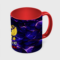 Кружка 3D Триколор - герб России, цвет: 3D-белый + красный