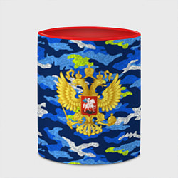 Кружка 3D Герб России на камуфляже, цвет: 3D-белый + красный — фото 2