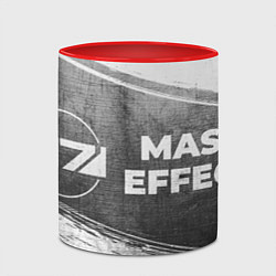 Кружка 3D Mass Effect - grey gradient по-горизонтали, цвет: 3D-белый + красный — фото 2