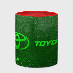 Кружка 3D Toyota - green gradient по-горизонтали, цвет: 3D-белый + красный — фото 2