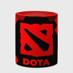 Кружка 3D Dota - red gradient, цвет: 3D-белый + красный — фото 2