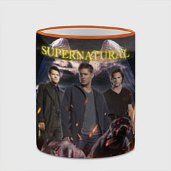 Кружка 3D Supernatural - true hunters, цвет: 3D-оранжевый кант — фото 2
