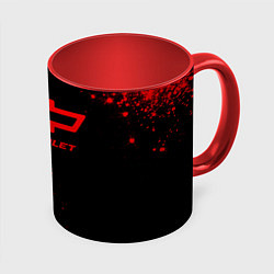 Кружка 3D Chevrolet - red gradient, цвет: 3D-белый + красный