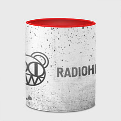 Кружка 3D Radiohead - white gradient по-горизонтали, цвет: 3D-белый + красный — фото 2