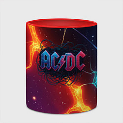 Кружка 3D ACDC логотип в градиенте, цвет: 3D-белый + красный — фото 2