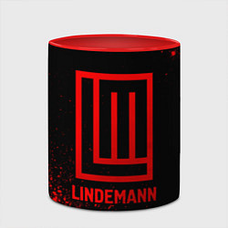 Кружка 3D Lindemann - red gradient, цвет: 3D-белый + красный — фото 2
