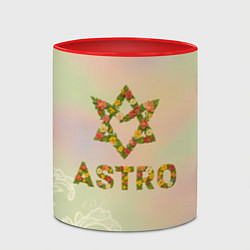 Кружка 3D Логотип Astro цветочный, цвет: 3D-белый + красный — фото 2