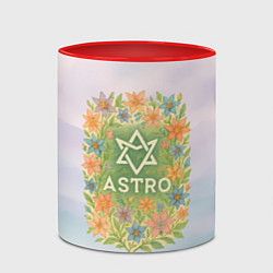 Кружка 3D Astro цветочный логотип, цвет: 3D-белый + красный — фото 2
