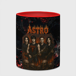 Кружка 3D Astro в стиле хэви-метал, цвет: 3D-белый + красный — фото 2