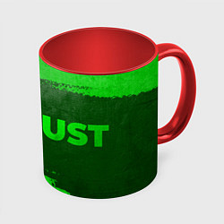 Кружка 3D Rust - green gradient по-горизонтали, цвет: 3D-белый + красный