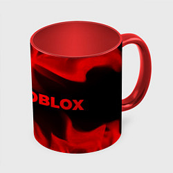 Кружка 3D Roblox - red gradient по-горизонтали, цвет: 3D-белый + красный