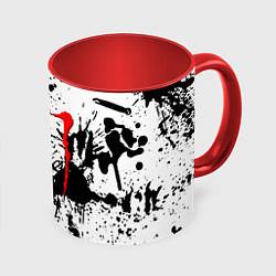 Кружка 3D Monster energy краски, цвет: 3D-белый + красный