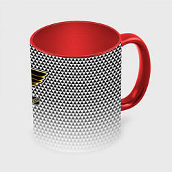 Кружка 3D Сент Луис Блюз - белый градиент, цвет: 3D-белый + красный