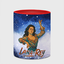 Кружка 3D Lana Del Rey танцует, цвет: 3D-белый + красный — фото 2