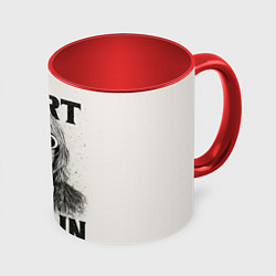 Кружка 3D Kurt Cobain - grunge-art, цвет: 3D-белый + красный