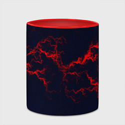 Кружка 3D Lightning red glow, цвет: 3D-белый + красный — фото 2