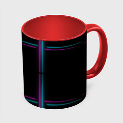 Кружка 3D Neon pink light blue, цвет: 3D-белый + красный