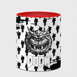 Кружка 3D Doom паттерн пипл краски, цвет: 3D-белый + красный — фото 2