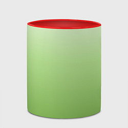 Кружка 3D Градиент нежно-зеленый, цвет: 3D-белый + красный — фото 2
