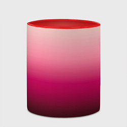 Кружка 3D Градиент transcendent pink омбре, цвет: 3D-белый + красный — фото 2