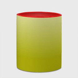 Кружка 3D Градиент лаймовый, цвет: 3D-белый + красный — фото 2
