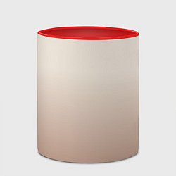 Кружка 3D Градиент песочный, цвет: 3D-белый + красный — фото 2