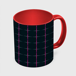 Кружка 3D Color black stripes, цвет: 3D-белый + красный