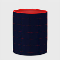 Кружка 3D Color dark blue red crosses, цвет: 3D-белый + красный — фото 2