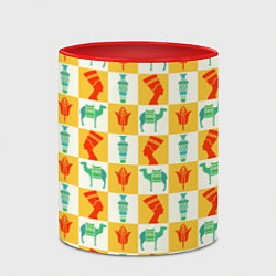 Кружка 3D Мотивы Египта, цвет: 3D-белый + красный — фото 2