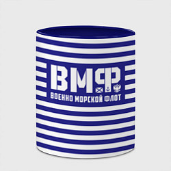 Кружка 3D ВМФ текстура тельняшки, цвет: 3D-белый + синий — фото 2