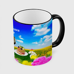 Кружка 3D В мире хаха я хехе, цвет: 3D-черный кант