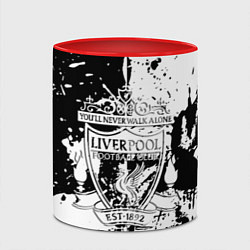 Кружка 3D Liverpool краски текстура, цвет: 3D-белый + красный — фото 2
